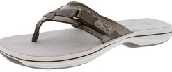 Clarks Women Sandals Lightweight Flip Flops Breeze Sea