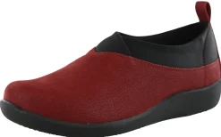 Clarks Women Sillian Greer Red Slip On Casual Shoes