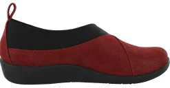 Clarks Women Sillian Greer Red Slip On Casual Shoes