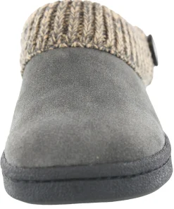 Clarks Women's Knitted Collar Clog Winter Slippers Angelina