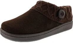 Clarks Women's Knitted Collar Clog Winter Slippers Angelina