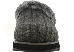 Skechers Women Wide Width Furry Cozy Open Back Slippers Ice Angel